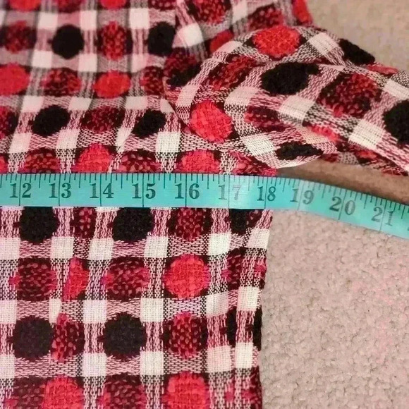 GLORIA ESTELLES BARCELONA designer wool jacket. Red/white/black. Size medium. - Picture 13 of 15
